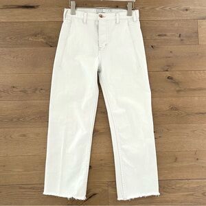 AYR Arch White Jeans Denim Pants High Waist Straight Leg Button Fly Size 25